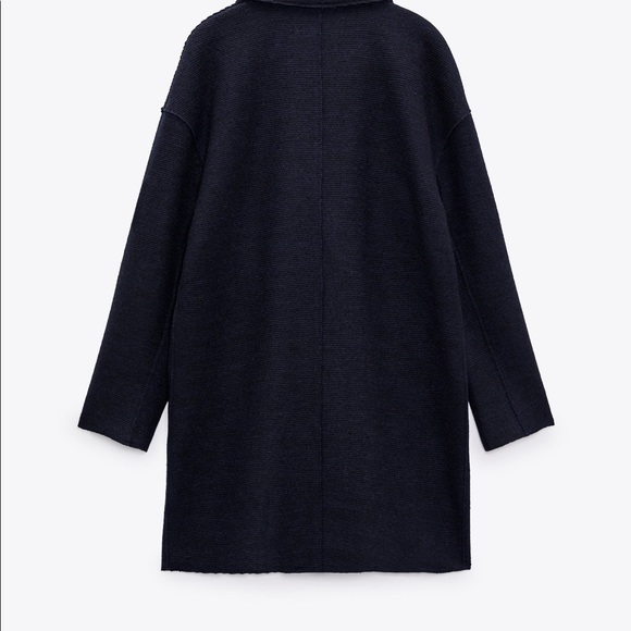 Zara navy wool jacket - Picture 4 of 7